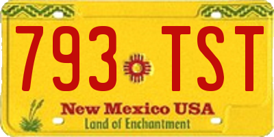 NM license plate 793TST