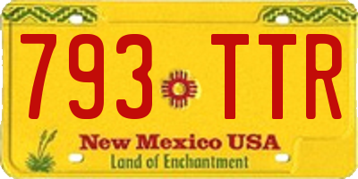 NM license plate 793TTR
