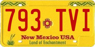 NM license plate 793TVI