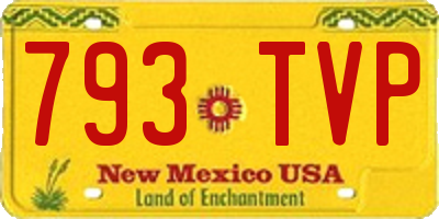 NM license plate 793TVP