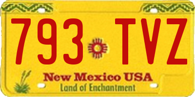 NM license plate 793TVZ