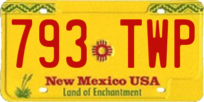NM license plate 793TWP