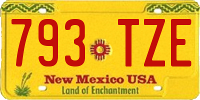 NM license plate 793TZE