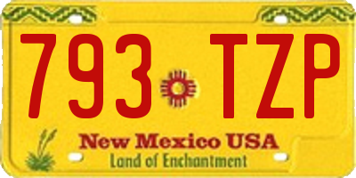 NM license plate 793TZP