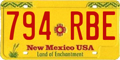 NM license plate 794RBE