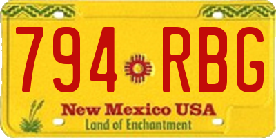 NM license plate 794RBG