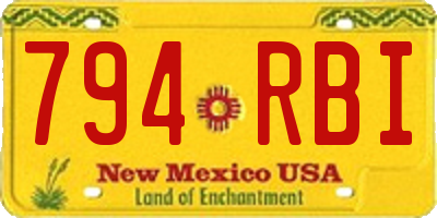 NM license plate 794RBI