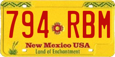 NM license plate 794RBM