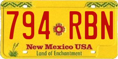 NM license plate 794RBN