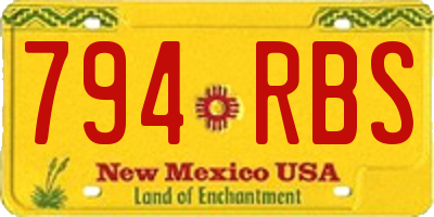 NM license plate 794RBS