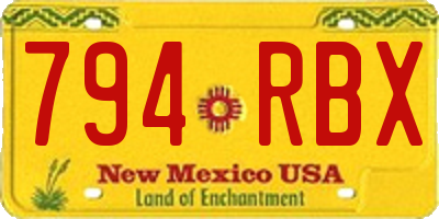 NM license plate 794RBX