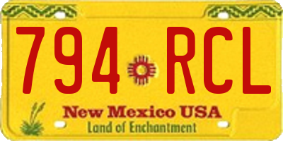 NM license plate 794RCL