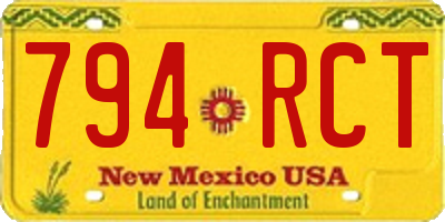 NM license plate 794RCT