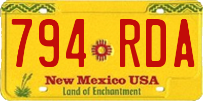 NM license plate 794RDA