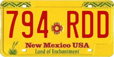 NM license plate 794RDD