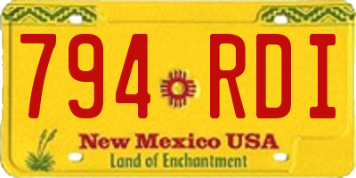 NM license plate 794RDI