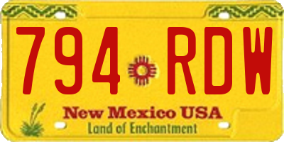 NM license plate 794RDW