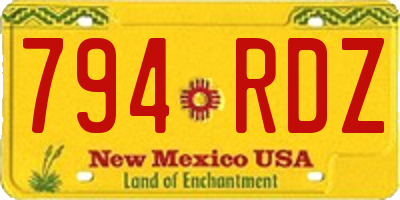 NM license plate 794RDZ