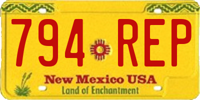 NM license plate 794REP