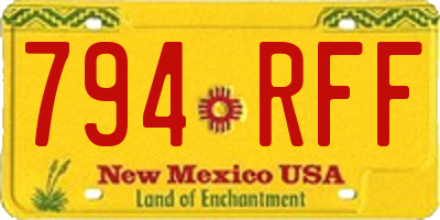 NM license plate 794RFF