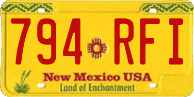 NM license plate 794RFI