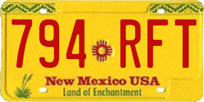 NM license plate 794RFT
