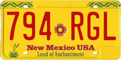 NM license plate 794RGL