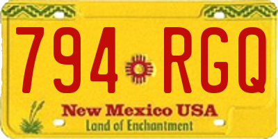 NM license plate 794RGQ