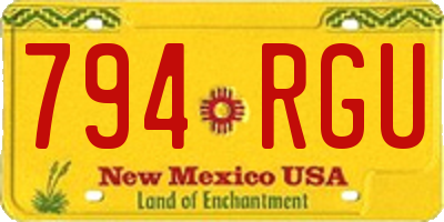 NM license plate 794RGU