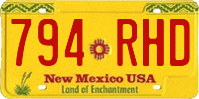 NM license plate 794RHD