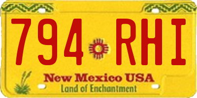 NM license plate 794RHI