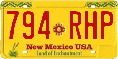 NM license plate 794RHP