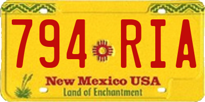 NM license plate 794RIA