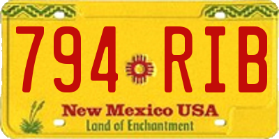 NM license plate 794RIB