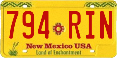 NM license plate 794RIN
