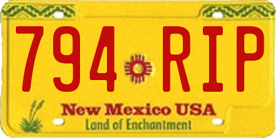 NM license plate 794RIP