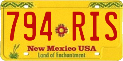 NM license plate 794RIS