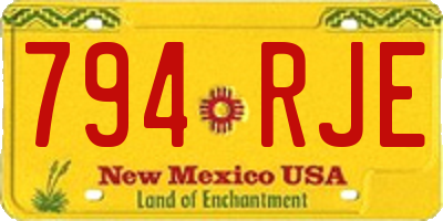 NM license plate 794RJE