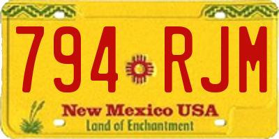 NM license plate 794RJM