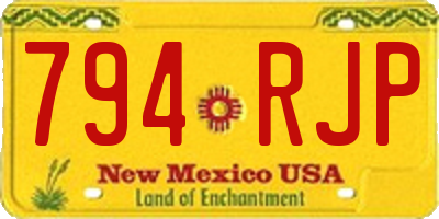 NM license plate 794RJP
