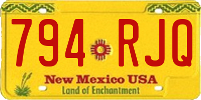 NM license plate 794RJQ
