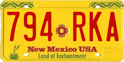 NM license plate 794RKA