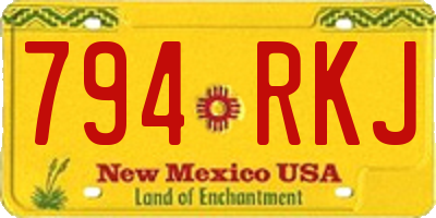 NM license plate 794RKJ