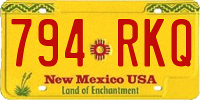 NM license plate 794RKQ
