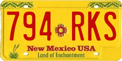 NM license plate 794RKS