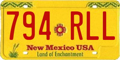 NM license plate 794RLL