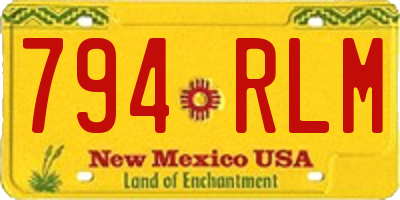 NM license plate 794RLM