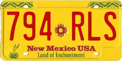NM license plate 794RLS