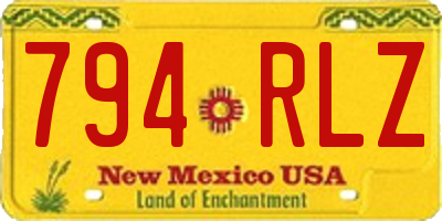 NM license plate 794RLZ