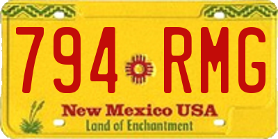 NM license plate 794RMG
